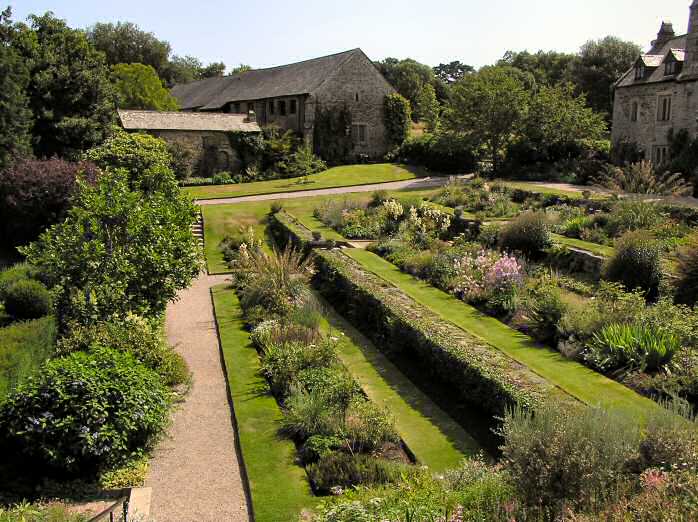 Cotehele house from the terraced garden